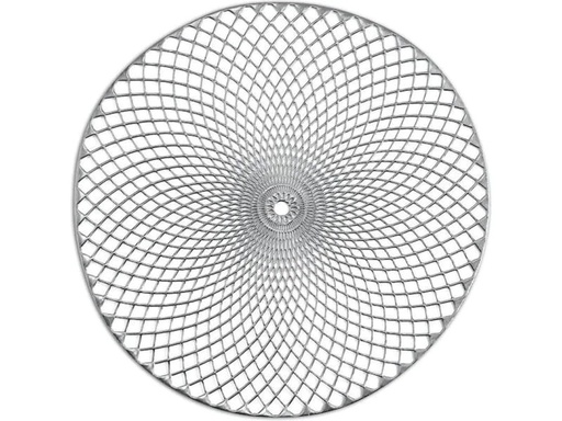 [90108066 826757] Zeller Present Tischset Mandala Rund, 38 cm, Silber