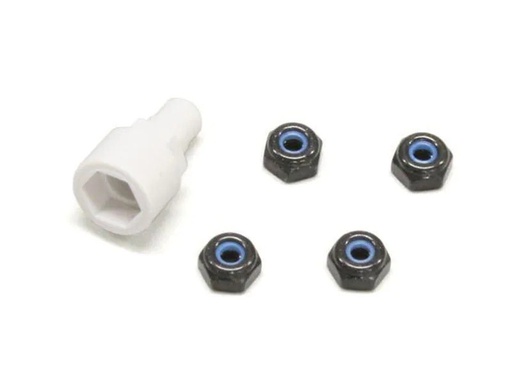 [90108151 924954] Kyosho Radmutter Color Nylon Nut Black Mini-Z MZW13BK