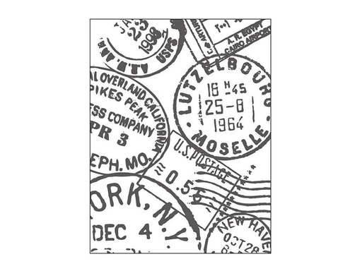 [90108589 1168784] Creativ Company Prägeschablone 11 x 14 cm,  Post-Stempel