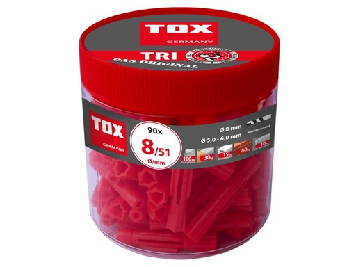 [90108622 1073138] Tox-Dübel Allzweckdübel Tri 8x51 mm Dose à 90 Stück