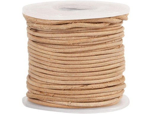 [90010882 872616] Creativ Company Lederband 1 mm, Beige, 10 m