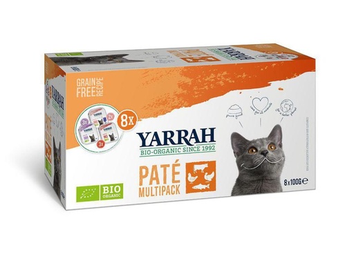 [90109123 978211] Yarrah Bio-Nassfutter Multi-Pack 8 x 100 g