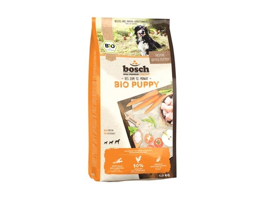 [90010896 1136106] Bosch Tiernahrung Trockenfutter Bio Puppy Huhn &amp; Karotte, 1 kg
