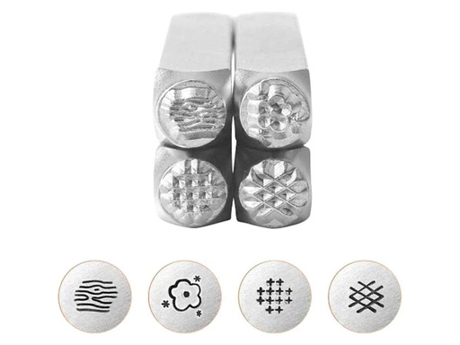 [90109211 712458] ImpressArt Prägestempel Set Muster 6 mm