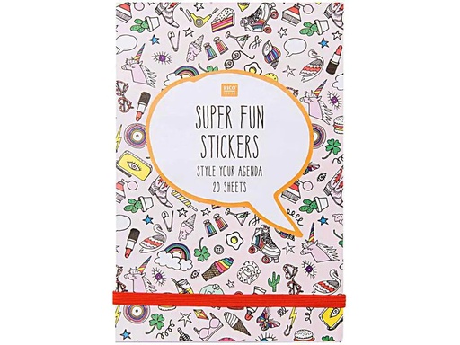 [90109235 1167161] Rico Design Stickerbuch Summer 20 Blatt, Rosa