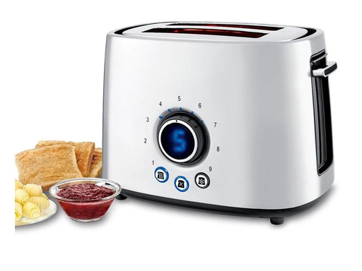 [90109352 469033] Koenig Toaster Steel Line Schwarz/Silber