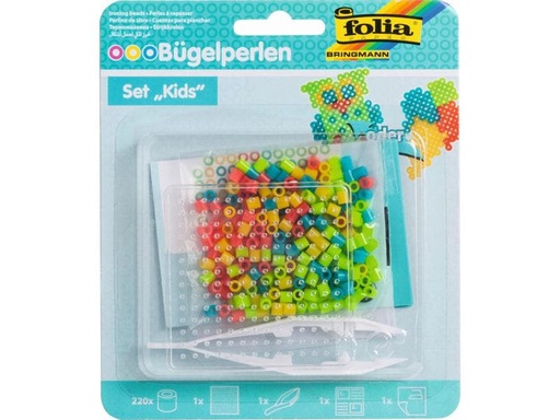 [90109395 1094697] Folia Bügelperlen-Set Kids Mehrfarbig
