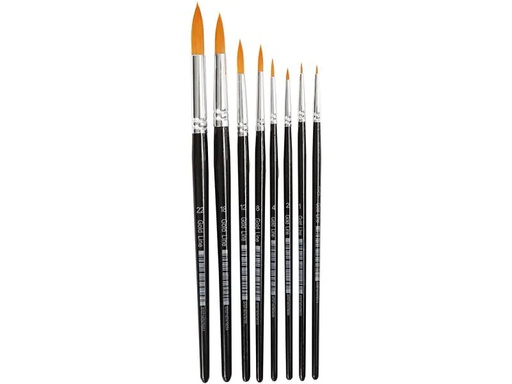 [90010927 1095853] Creativ Company Nylonhaarpinsel 0-22 8 Stück