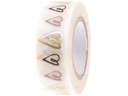 Rico Design Washi Tape Herzen 1.5 cm x 10m, Gold