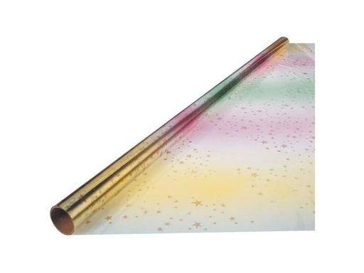 [90109986 956338] Folia Geschenkpapier Regenbogen 75 cm x 3 m, Mehrfarbig