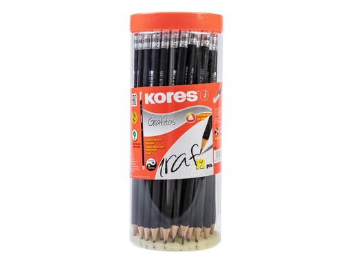 [90110082 1096378] Kores Bleistift Grafitos 3 mm, 3 eckig, 72 Stück