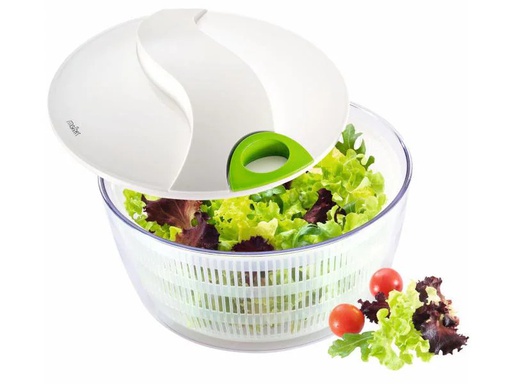 [90110255 248924] Moha Salatschleuder Turby 24 cm, Transparent/Weiss