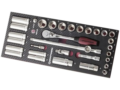 [90011014 469612] Kraftwerk Steckschlüssel-Set 3/8 Completo EVA3 32-teilig