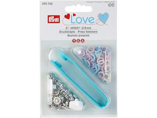 [90110447 1088023] Prym Druckknöpfe Jersey 8 mm, Mehrfarbig