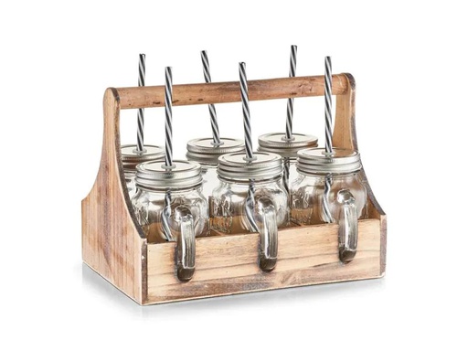[90111081 603393] Zeller Present Trinkkrug 450 ml, 6 Stück, Transparent