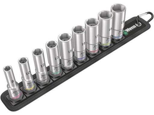 [90111123 986308] Wera Steckschlüsseleinsatz Belt B Deep 1, 3/8 9-teilig