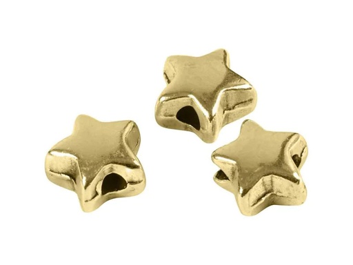 [90111429 886019] Creativ Company Perlen Stern, 5.5 mm, Vergoldet, 3 Stk.