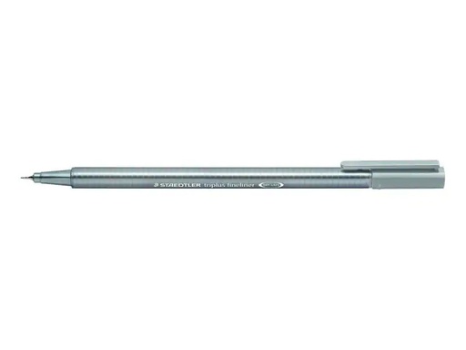 [90111768 914672] Staedtler Fineliner Triplus 334 0.3 mm, Silbergrau