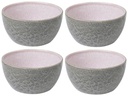 Bitz Snackschale 14 cm, 4 Stück, Grau/Hellpink