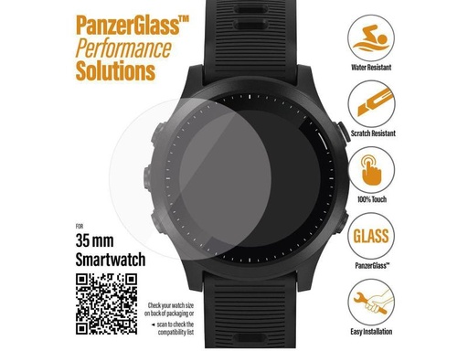 [90111975 1038601] Panzerglass Displayschutz Garmin Forerunner 245 / 245 music / 45 (35 mm)