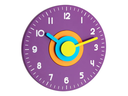 TFA Dostmann Wanduhr Ø 23 cm, Violett