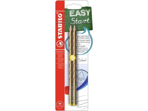 [90112185 1129288] STABILO Bleistift EASYgraph S Metallic 2 Stück, Gold