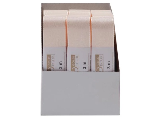 [90112789 640965] GOLDINA Textilband 25 mm x 3 m, Beige, 1 Stück