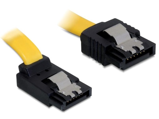 [90112883 610327] Delock SATA3-Kabel gelb, oben gewinkelt, 50 cm