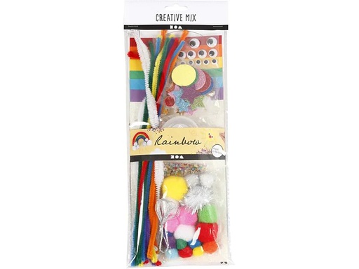 [90113006 1139901] Creativ Company Bastelset Mix Regenbogen 10-teilig