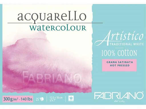 [90113488 1116193] Fabriano Aquarellblock Artistico Trad.White 12.5 x 18 cm
