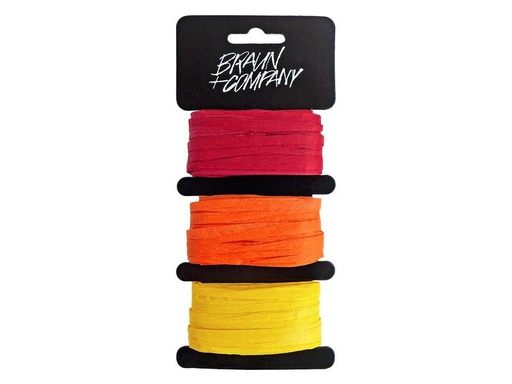 [90113638 1143518] Braun + Company Geschenkband Raffia Orange Mix pro Farbe 10 Meter