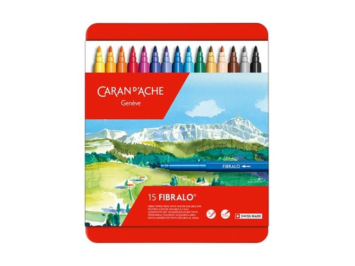 [90113977 552668] Caran d'Ache Filzstift Fibralo 15 Stück