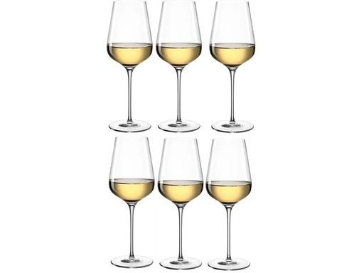 [90114036 1189223] Leonardo Weissweinglas Brunelli 580 ml, 6 Stück, Transparent