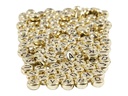 Creativ Company Buchstabenperlen 7 mm Kunststoff, Gold/Schwarz