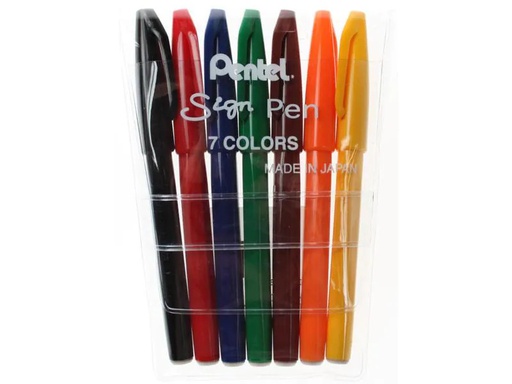 [90114436 53913] pentel Filzstift Sign Pen 7er Mehrfarbig