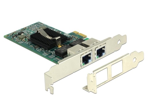 [90011458 856354] Delock Netzwerkkarte 2x1Gbps, PCI-Express x1 Intel 82576 Chipset
