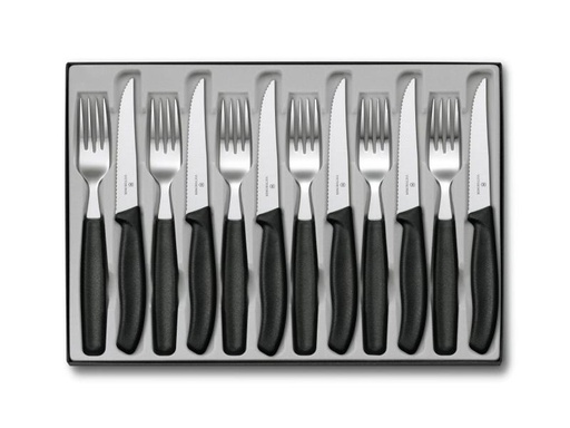 [90114840 566589] Victorinox Besteck-Set Swiss Classic 12-teilig, Schwarz/Silber