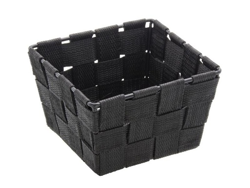 [90114937 745229] Wenko Aufbewahrungskorb Adria Mini Square 14 x 14 x 9 cm, Schwarz