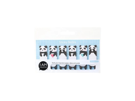[90115097 1121556] I AM CREATIVE Page Marker Panda 6 Stück