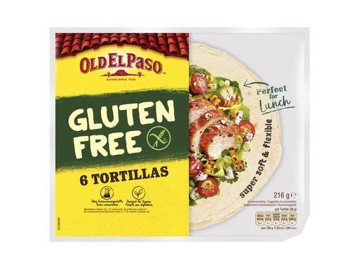 [90115421 957329] Old El Paso Glutenfreie Tortillas soft 6 Stück
