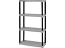 Art Plast Regal T4 Kunststoff, Grau/Schwarz
