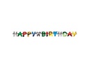 Papstar Girlande Happy Birthday 1.4 m, Mehrfarbig
