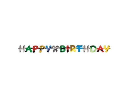 [90115720 731895] Papstar Girlande Happy Birthday 1.4 m, Mehrfarbig