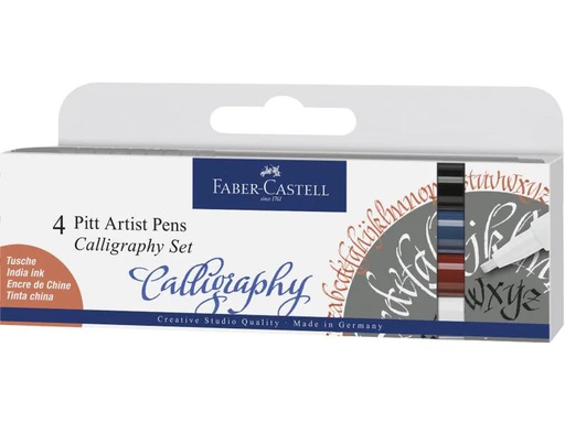 [90115795 924246] Faber-Castell Tuschestift Pitt Artist Pen Calligraphy Classic 4er Etui
