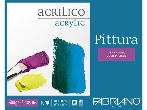 [90115847 1116192] Fabriano Malblock Pittura 40 x 50 cm, Acryl, 10 Blatt