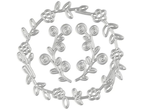 [90116029 1166613] Creativ Company Stanzschablone 10.2 x 10 cm, Blumenkranz