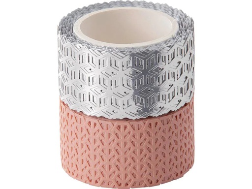 [90116042 1007185] Folia Washi Tape Spitzenbordüre, 2 Stück