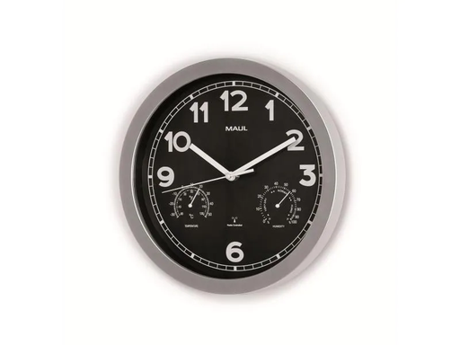 [90116174 609183] Maul Wanduhr MAULdrive Ø 30 cm Schwarz/Silber