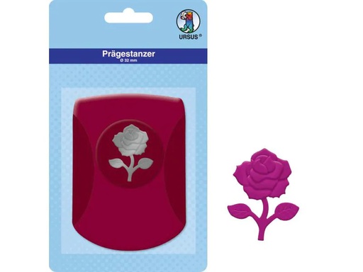 [90116304 809172] URSUS Prägestanzer Rose, 3.2 cm