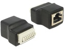 Delock Terminalblock RJ45 f 8 Pins Adapter mit Drucktasten